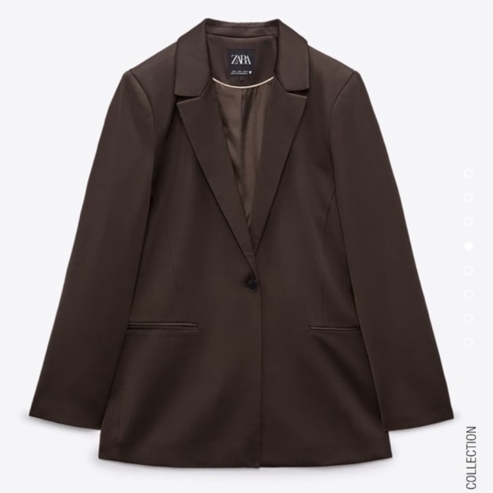 Zara Satin Oversized Blazer